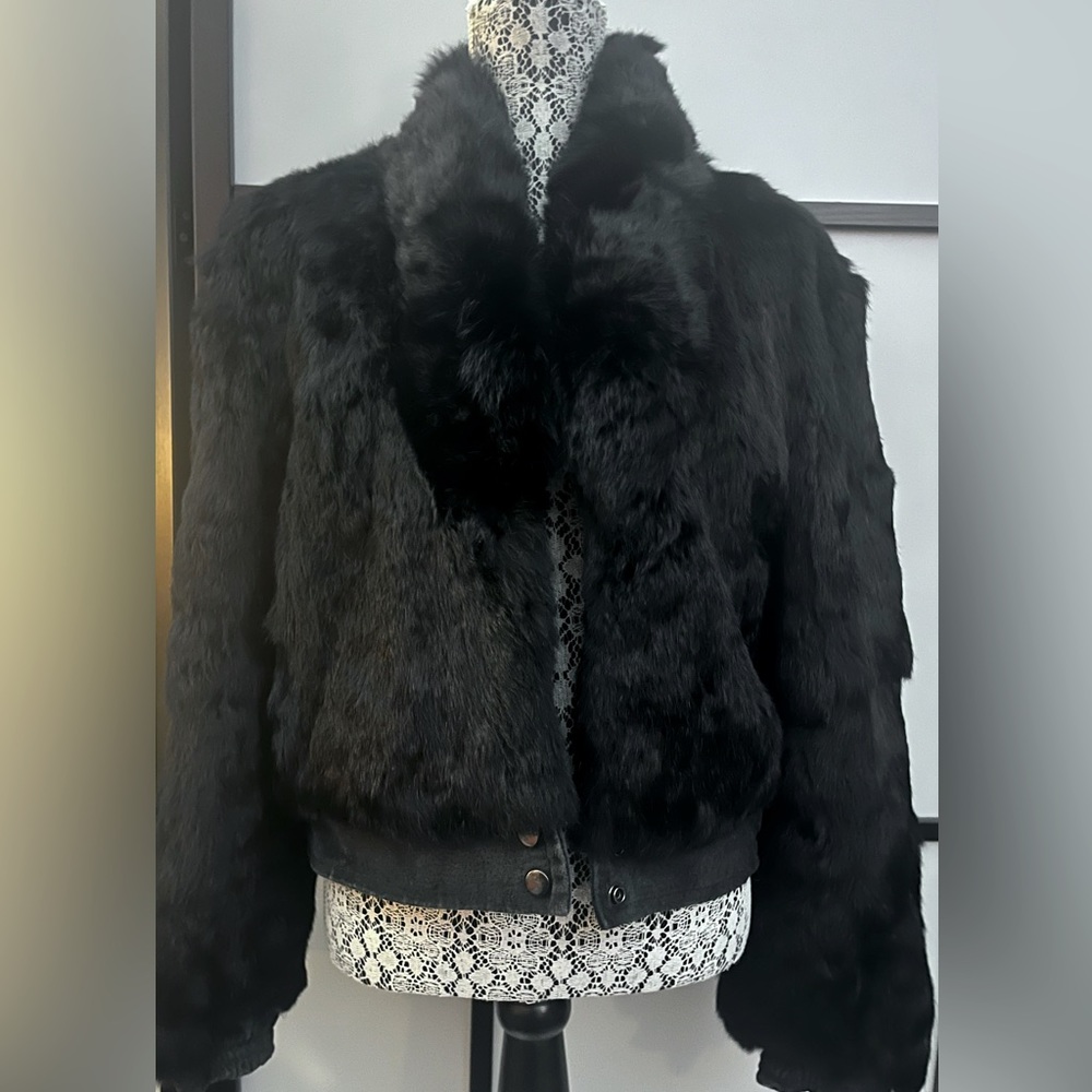 X SOLD X Vintage Wilson's Leather & Suede Rabbit Fur Coat